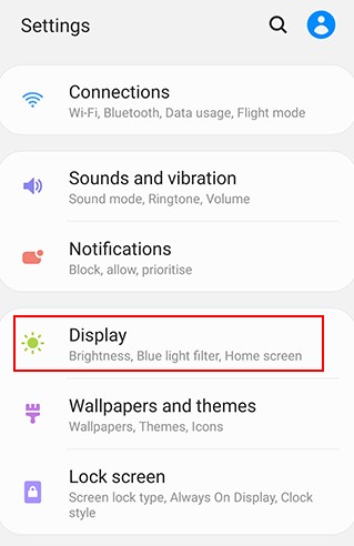 Android Display Settings