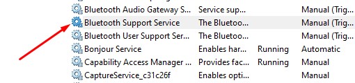 Bluetooth Support Service