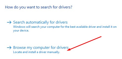 Browse My Computer For Drivers