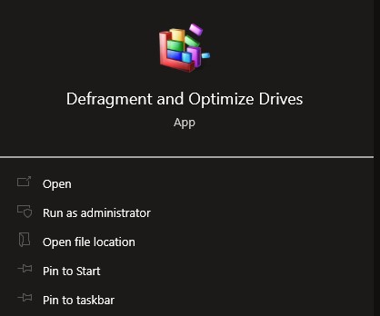 Defragment and Optimize Drives
