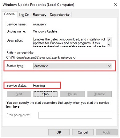 Stop Windows Update Service